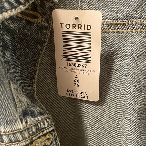 Longline Denim Jacket-Medium Wash - Picture 3 of 4